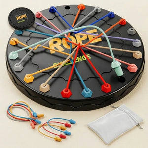 Rope Untangling Puzzle Game | Brain Teaser Knot Puzzle | Portable Sensory Travel Toy for Kids & Adults | Family Stress Relief Game