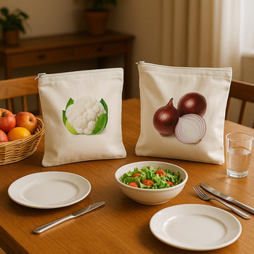Housious® Vegipouch Reusable Vegetable Storage Bags – Washable Zip Pouches for Fridge & Kitchen Organization