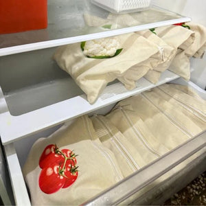 Housious® Vegipouch Reusable Vegetable Storage Bags – Washable Zip Pouches for Fridge & Kitchen Organization