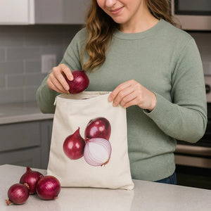 Housious® Vegipouch Reusable Vegetable Storage Bags – Washable Zip Pouches for Fridge & Kitchen Organization