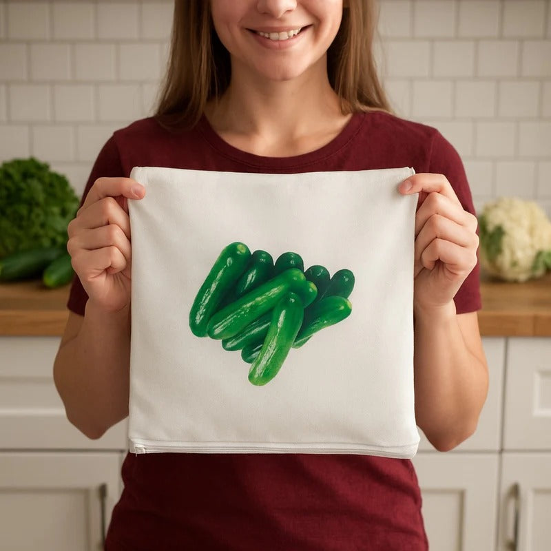 Housious® Vegipouch Reusable Vegetable Storage Bags – Washable Zip Pouches for Fridge & Kitchen Organization