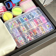 Housious Large Clear Plastic Organizer Boxes – 30-Pack Folding Mini Bead Storage Cases