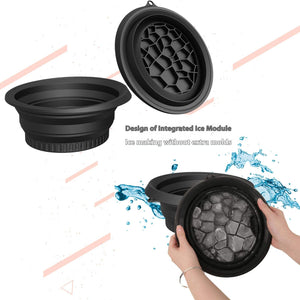 Silicone Ice Facial Bowl with Ice Tray | Foldable Face Ice Bath Basin | Skin Tightening & Pore Care Tool