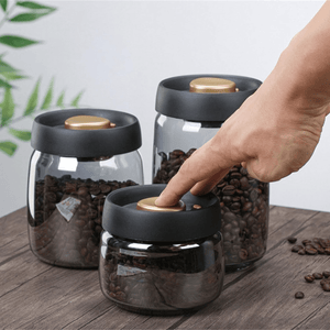 Coffee Bean Storage Jar | UV-Protecting Airtight Glass Container for Fresh Flavor