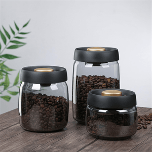 Coffee Bean Storage Jar | UV-Protecting Airtight Glass Container for Fresh Flavor