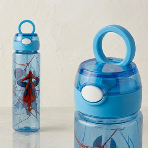 750ml Cartoon Kids Water Bottle | Leakproof Plastic Sipper Bottle for School, Travel & Outdoor | BPA-Free Drinking Bottle with Easy Carry Design