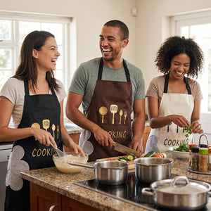 Waterproof PVC Kitchen Apron with Large Pockets | Oil & Stain Resistant Cooking Apron for Men & Women | Easy-Clean Kitchen Apron