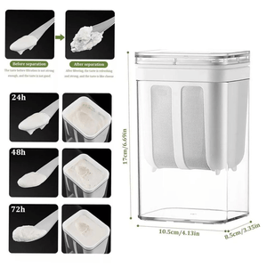 Premium Hung Curd Maker with Ultra-Fine Mesh Strainer (1100ml) | DIY Greek Yogurt & Cheese Making Kit