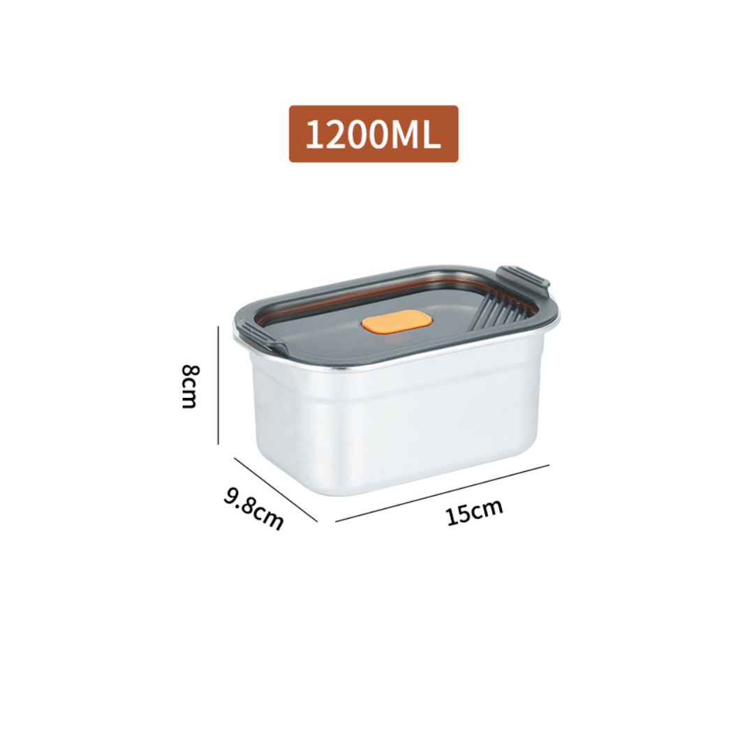Multifunctional Vacuum-Sealed Stainless Steel Food Storage Container | Airtight & Oven Safe