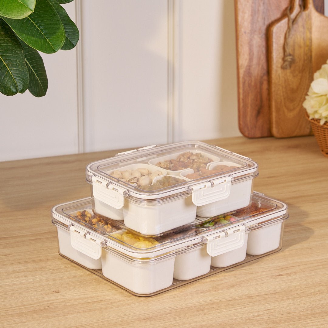 Multi-Compartment Food Storage Box | Organized Airtight Meal Prep & Pantry Solution