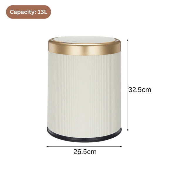 Smart Automatic Round Plastic Trash Can with Lid(13L)