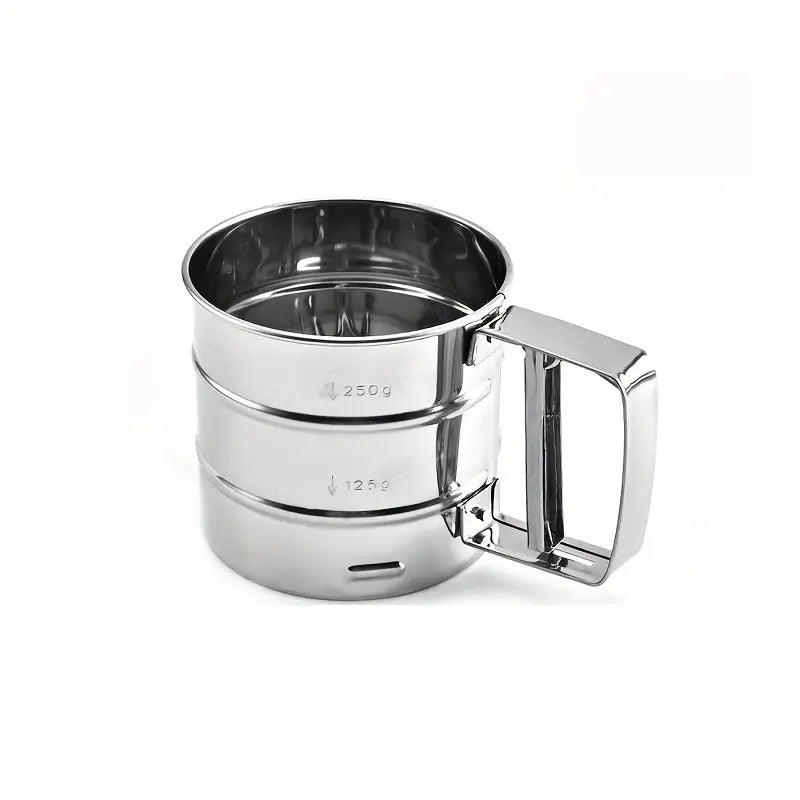 Heavy Duty Stainless Steel Flour Sifter with Handle – Baking Essentials
