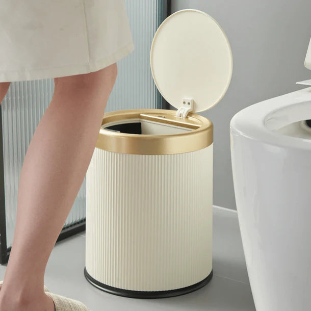 Smart Automatic Round Plastic Trash Can with Lid(13L)