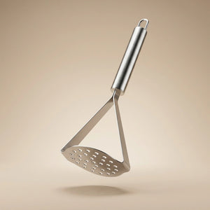 Stainless Steel Potato Masher | Heavy Duty Triangle Vegetable & Fruit Masher with Ergonomic Handle | Manual Kitchen Tool for Potatoes, Avocado, Sweet Potato & Baby Food