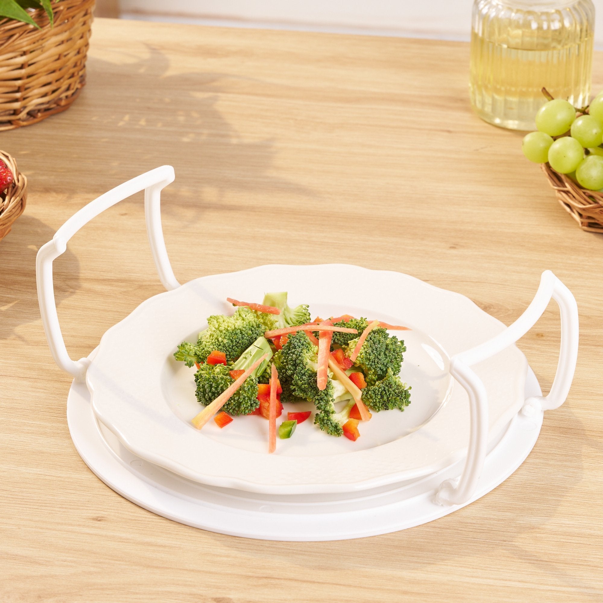 Microwave Plate Stacker | Space-Saving Kitchen Organizer for Busy Homes