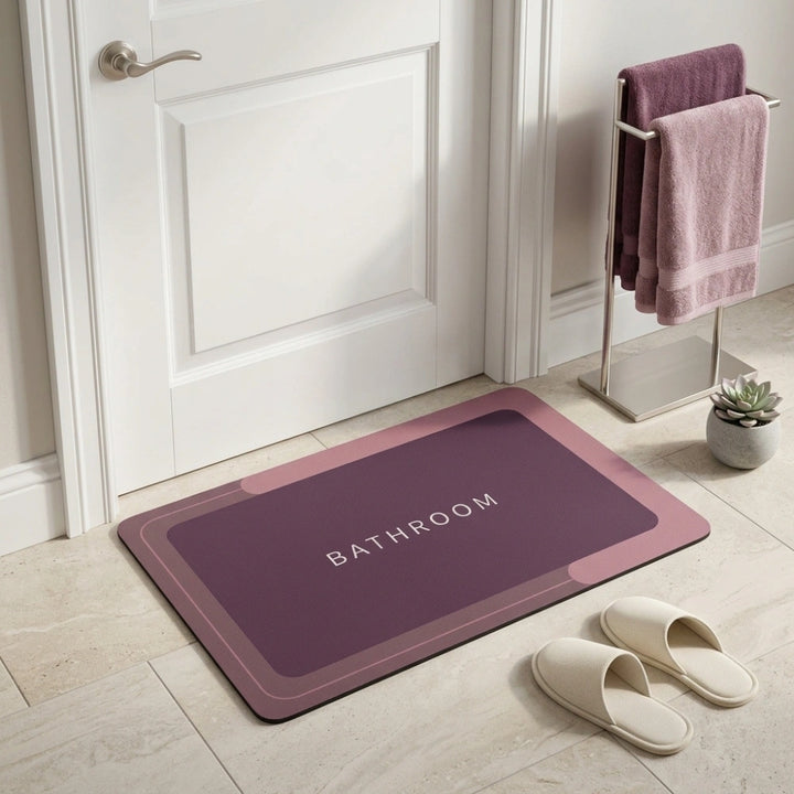 Luxury Anti-Slip Bathroom Floor Mat | Soft Absorbent Quick Dry Bath Rug | Waterproof Washroom Entrance Carpet