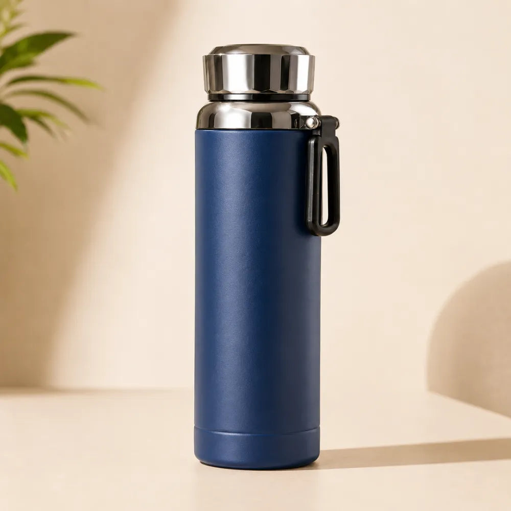 1000ml Diamond Vacuum Insulated Thermal Mug | Stainless Steel Leakproof Hot & Cold Water Bottle | BPA-Free Travel Flask for Tea & Coffee