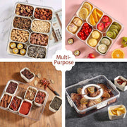 Snackle Storage Organizer – 8-Section Portable Snack Container with Adjustable Dividers - Housious