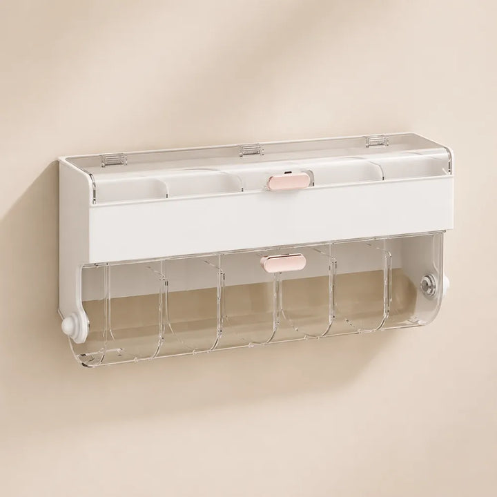 Clear Wall-Mounted Bathroom Organizer | Dustproof Sock & Underwear Storage Box | Large Capacity Transparent Storage Container