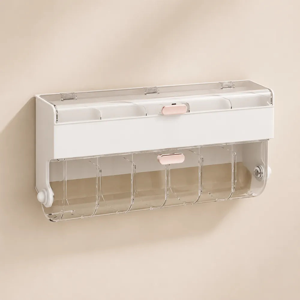 Clear Wall-Mounted Bathroom Organizer | Dustproof Sock & Underwear Storage Box | Large Capacity Transparent Storage Container