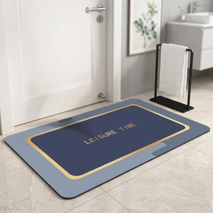 Modern Anti-Slip Bathroom Floor Mat | Soft Absorbent Washable Door Mat for Bathroom, Kitchen & Entryway | Minimal Luxury Design Rug