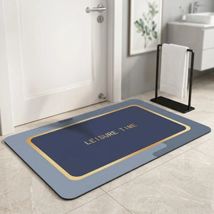 Modern Anti-Slip Bathroom Floor Mat | Soft Absorbent Washable Door Mat for Bathroom, Kitchen & Entryway | Minimal Luxury Design Rug