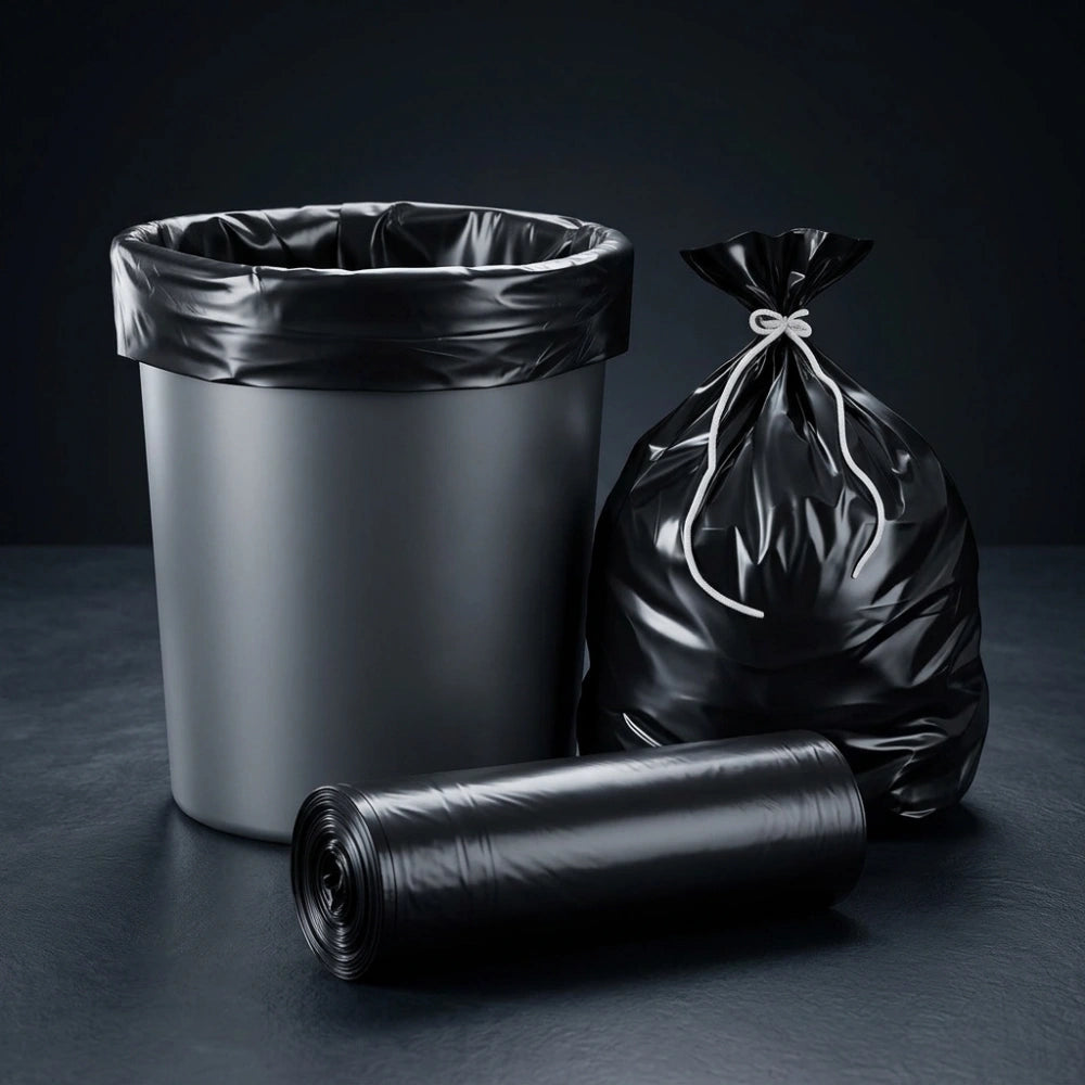 Medium Garbage Bags 30 pcs – Strong Leak-Proof Dustbin Liners for Home & Office