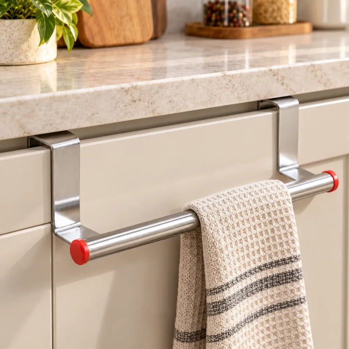 Stainless Steel Kitchen Cabinet Hanger | Multipurpose Towel & Cloth Hanging Bar