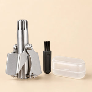 Premium Stainless Steel Manual Nose Hair Trimmer for Men & Women | Pain-Free Nose & Ear Hair Remover | Washable Precision Grooming Tool