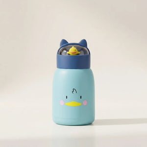 Cute Cat Kids Glass Water Bottle | Leakproof Glass Bottle with Lid | Reusable Drinking Bottle for School, Travel & Daily Use