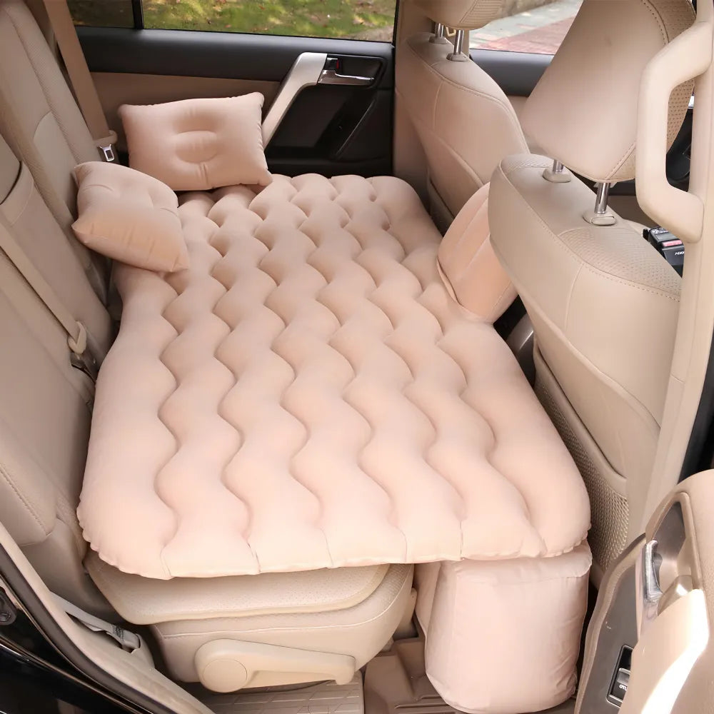 Premium Car Inflatable Bed with Electric Pump & 2 Air Pillows | Universal Back Seat Mattress for Travel, Camping & Kids
