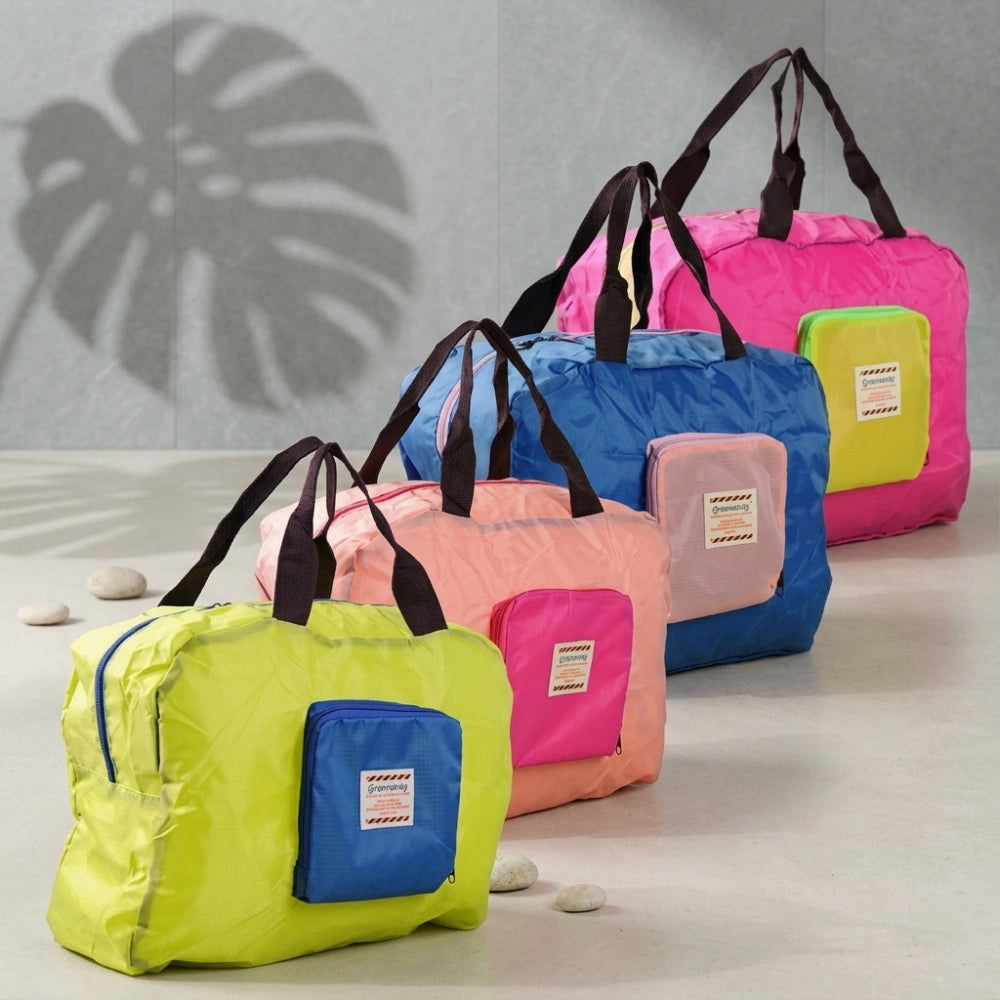 Foldable Travel Duffle Bag | Large Capacity Lightweight Luggage Tote for Men & Women with Fixed Strap
