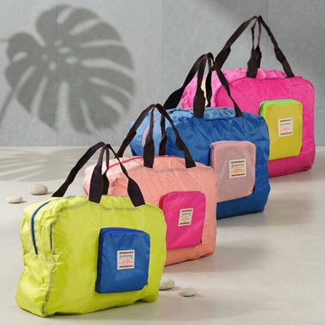 Foldable Travel Duffle Bag | Large Capacity Lightweight Luggage Tote for Men & Women with Fixed Strap