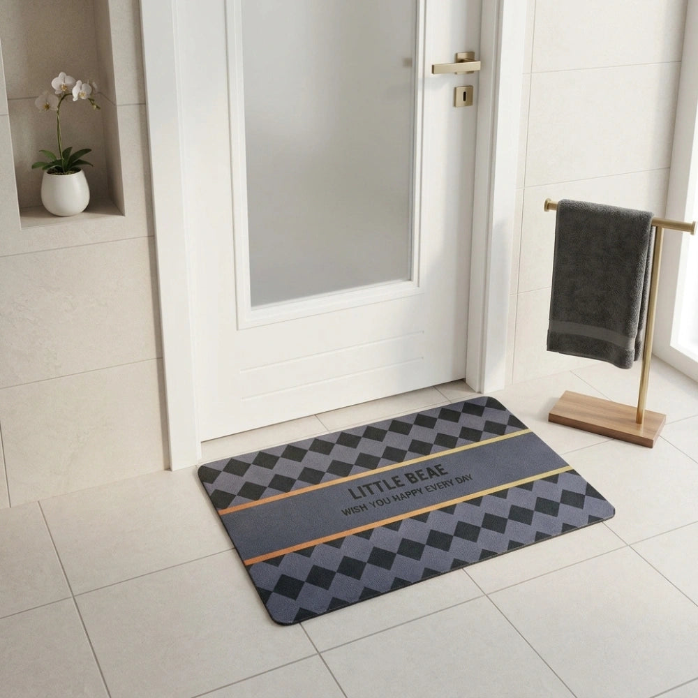 Little Beae Printed Bathroom Mat | Soft Quick Dry Anti-Slip Absorbent Floor Rug for Bathroom Entrance & Bedroom