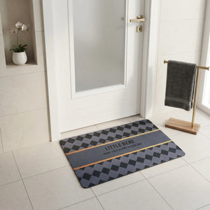 Little Beae Printed Bathroom Mat | Soft Quick Dry Anti-Slip Absorbent Floor Rug for Bathroom Entrance & Bedroom