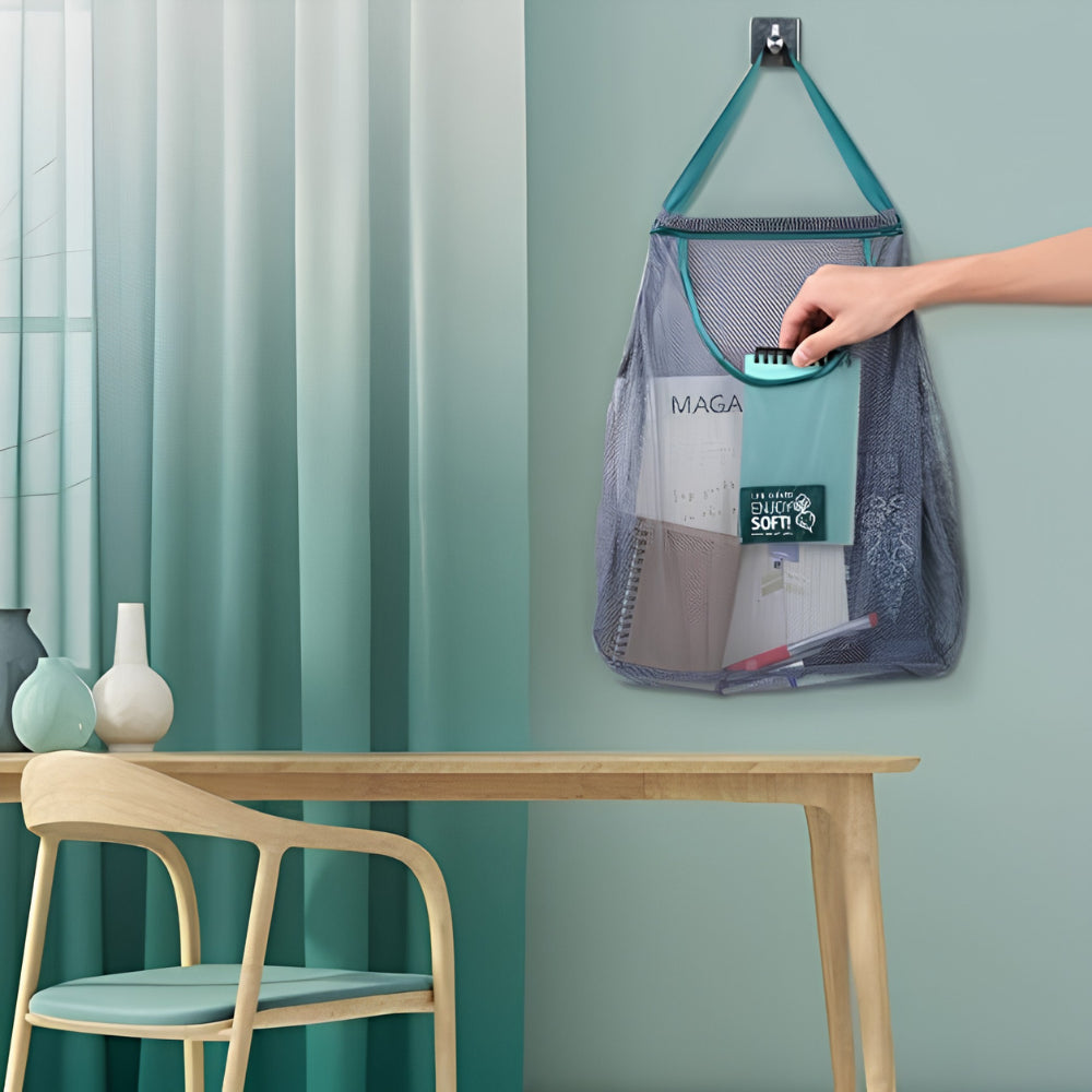 Reusable Mesh Storage Bags for Fruits & Vegetables | Washable Hanging Net Bags for Onion, Garlic & Kitchen Organization