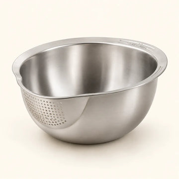 4-in-1 Rice Washer Bowl | Multipurpose Rice Washing, Straining, Mixing & Food Prep Bowl for Kitchen