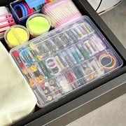 Housious Large Clear Plastic Organizer Boxes – 30-Pack Folding Mini Bead Storage Cases