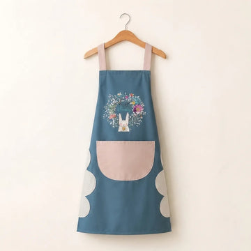 Waterproof Kitchen Apron for Women with Built-In Towel & Front Pocket | Comfortable Cooking Apron for Home & Chef Use
