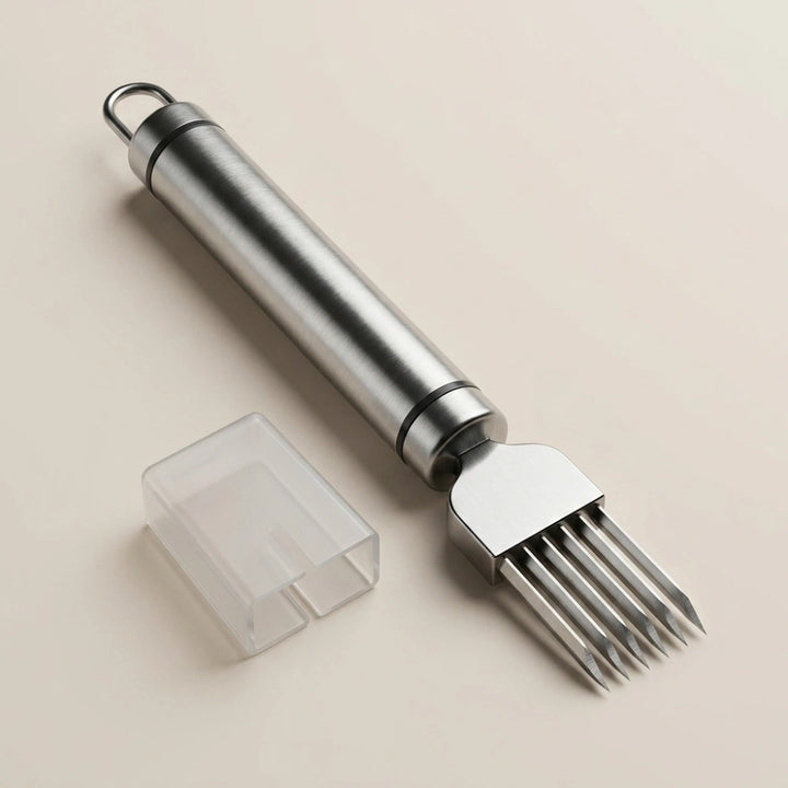 6-Blade Stainless Steel Vegetable Grater & Scallion Cutter | Onion, Herbs & Vegetable Shredder | Multi-Blade Chopping Knife
