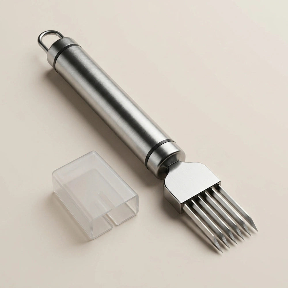 6-Blade Stainless Steel Vegetable Grater & Scallion Cutter | Onion, Herbs & Vegetable Shredder | Multi-Blade Chopping Knife