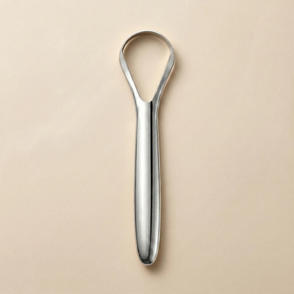 Stainless Steel Tongue Cleaner | Metal Tongue Scraper for Fresh Breath & Oral Hygiene | Durable Rust-Resistant Tongue Cleaner (Small Size)