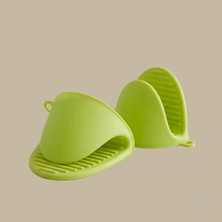 Silicone Oven Mittens (1 Pair) | Heat Resistant Baking Gloves with Finger Grip | Pot Holders for Cooking & Baking