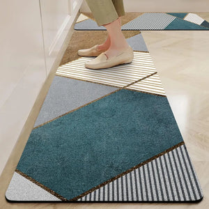 2-Piece Kitchen Mat Set | Waterproof Memory Foam Anti-Fatigue Non-Slip Rugs for Kitchen, Sink, Laundry & Office (120x40cm + 40x60cm)