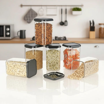 Airtight Kitchen Storage Container | BPA-Free Transparent Jar for Grains, PA-free material ensures hygiene and freshness