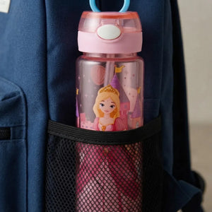 750ml Cartoon Kids Water Bottle | Leakproof Plastic Sipper Bottle for School, Travel & Outdoor | BPA-Free Drinking Bottle with Easy Carry Design