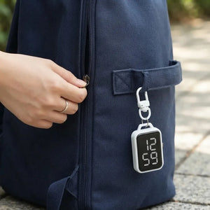 LED Digital Keychain Watch | Pocket Mini Timepiece for Students