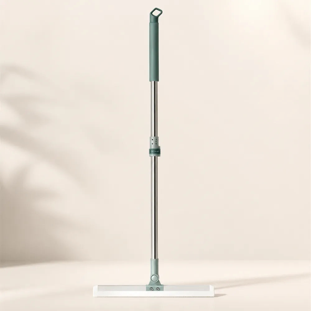 Slim Floor Squeegee Mop with Telescopic Handle | 360° Rotating Silicone Floor Wiper for Bathroom, Kitchen, Windows & Floor Cleaning
