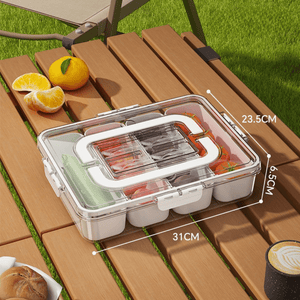 Portable Eight-Grid Storage Box | Compact Organizer for Travel, Home & Office