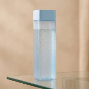 6PCS Square Plastic Water Bottle Set | Slim Flat Frosted Reusable Water Bottles | Multicolour Drink Bottles for Office, Gym & Travel